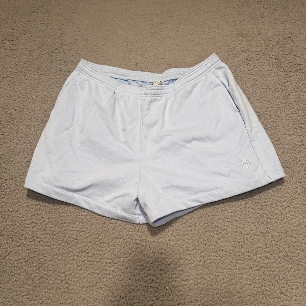 Vuori Sedona Sport Short Light Blue Size XL Cotton French Terry VW3064